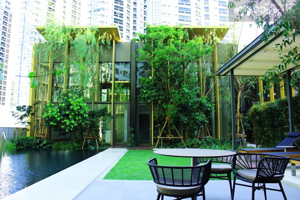 ฝั่งขวามือ 2 ยูนิต โดยทั้งพื้นที่นี้จะถูกออกแบบให้มีความร่มรื่นด้วยต้นไม้นานาชนิด