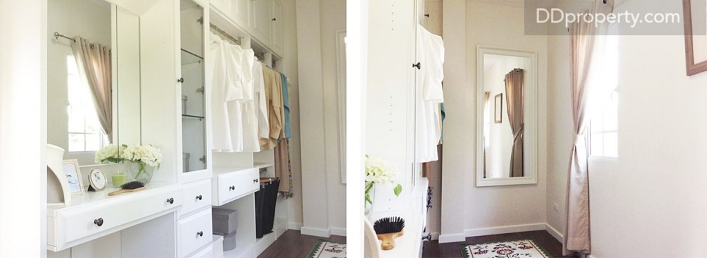 ภายในห้อง Walk-in closet สามารถจุเสื้อผ้า และข้าวของเครื่องใช้ได้มาก