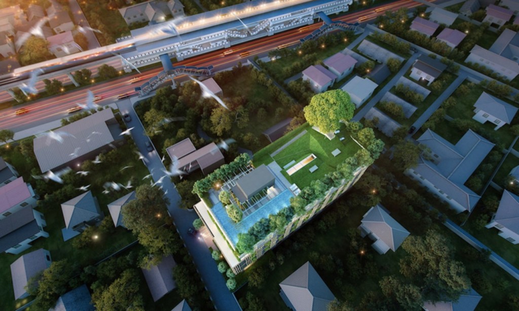 Rooftop Garden ที่มองเห็นแนวรถไฟฟ้า BTS