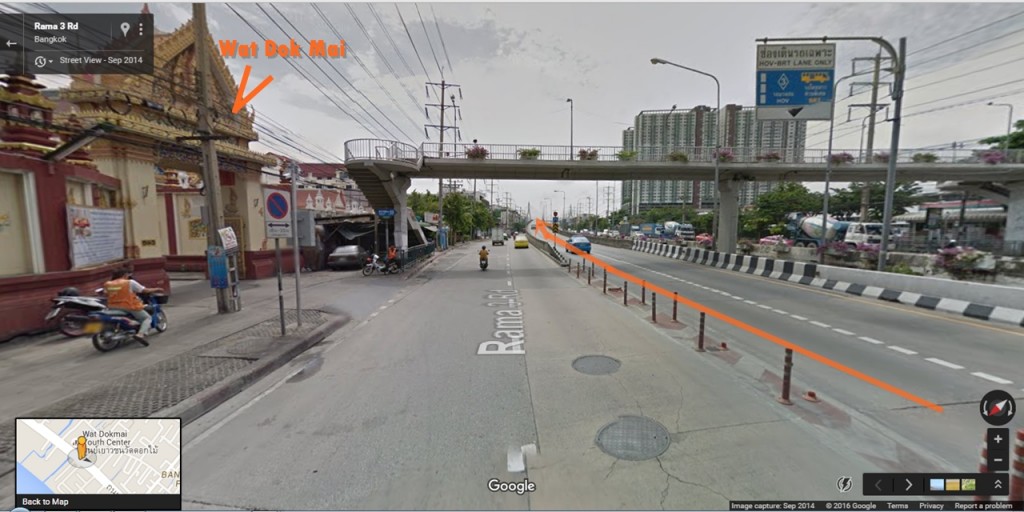 หลังจากนั้นตรงตามทางมาเรื่อยๆ สามารถขึ้นสะพานยกระดับตรงวัดดอกไม้เพื่อช่วยร่นเวลาและเลี่ยงรถติดแยกไฟแดงข้างล่างได้