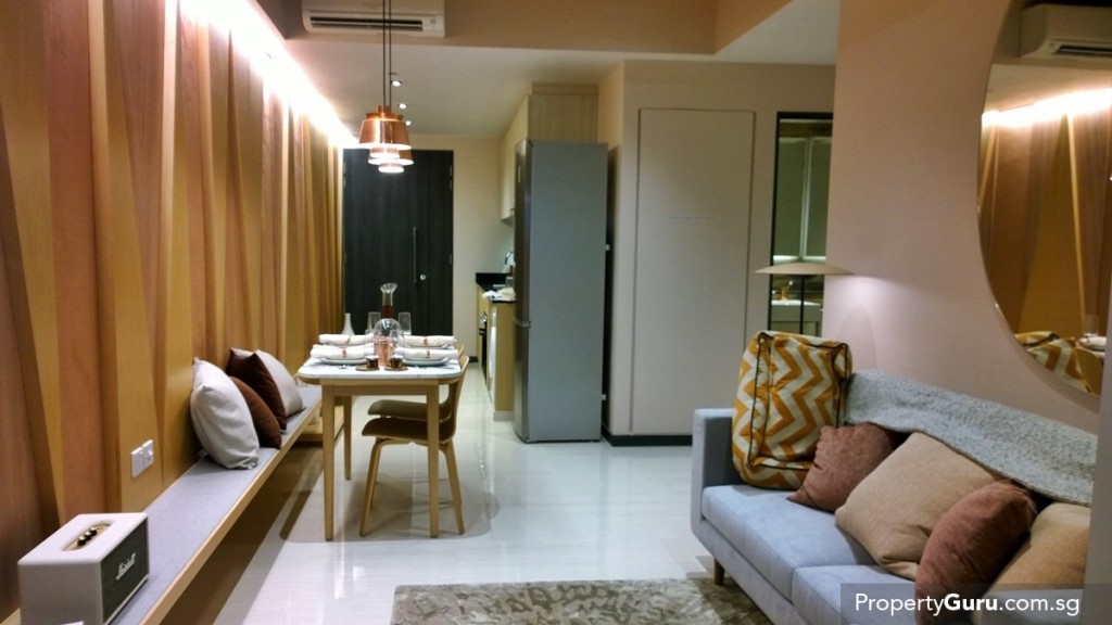 Living and kitchen from balcony