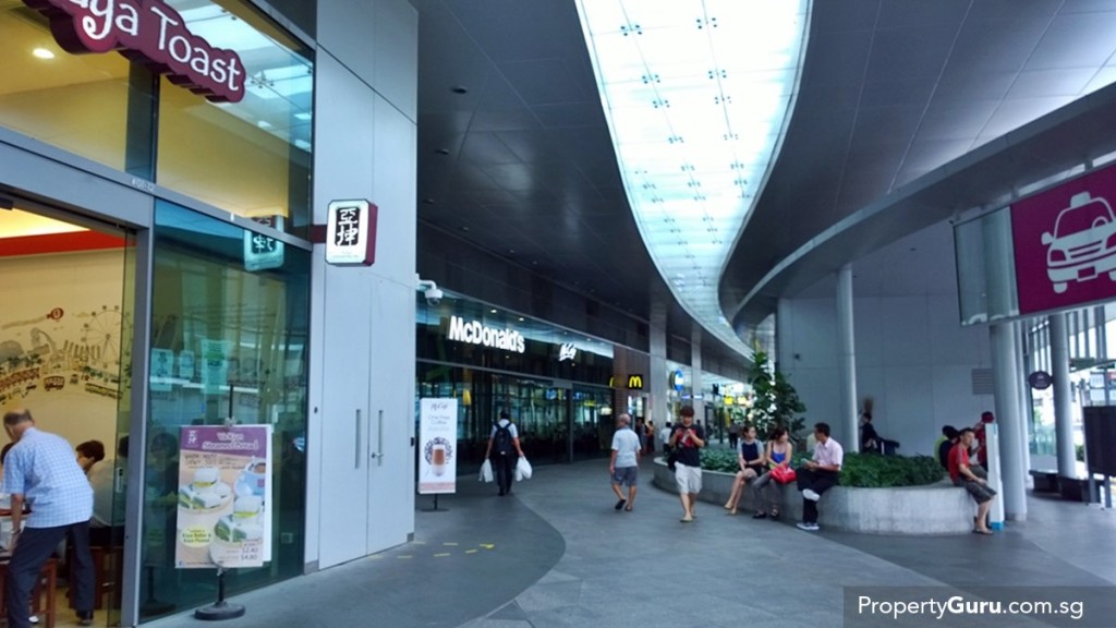Bedok Residences private entrance and exit next to Yakun. Taxi stand on the right