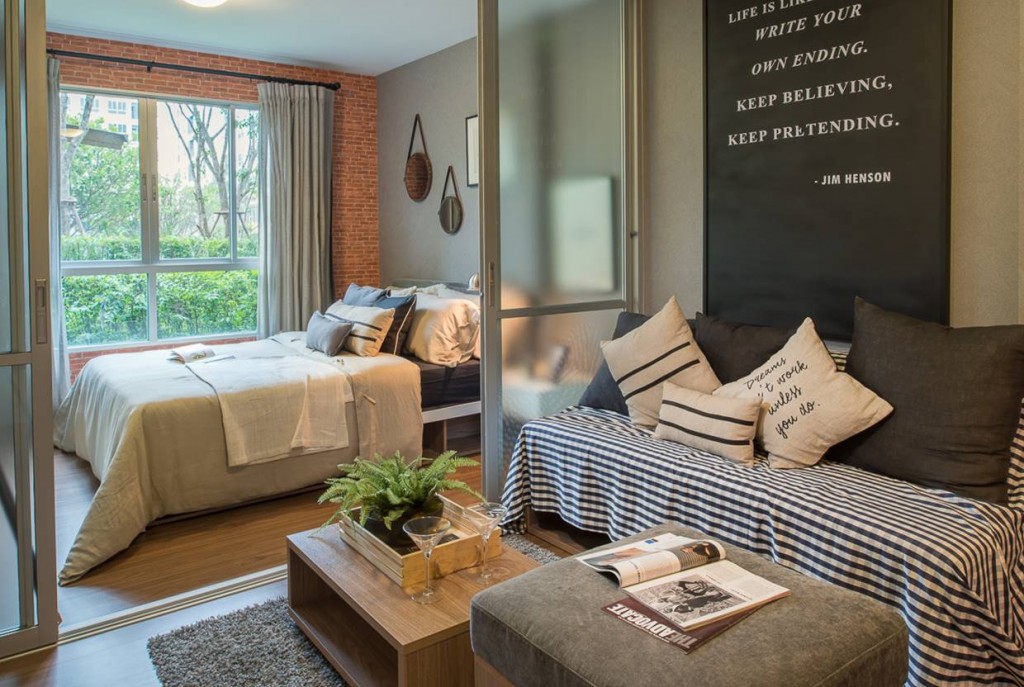 มุมมองภายในห้องตัวอย่างแบบ สตูดิโอ