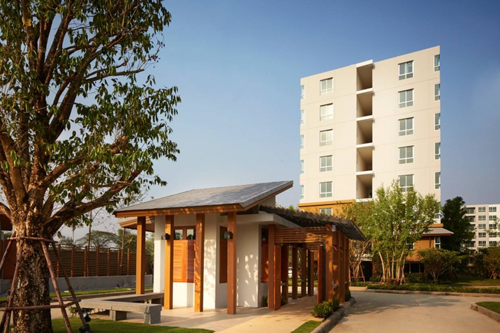 มีการจัดวางแลนด์สเคปเป็นแนวยาวในทิศทางเดียวกันเพื่อให้เกิดความลงตัว