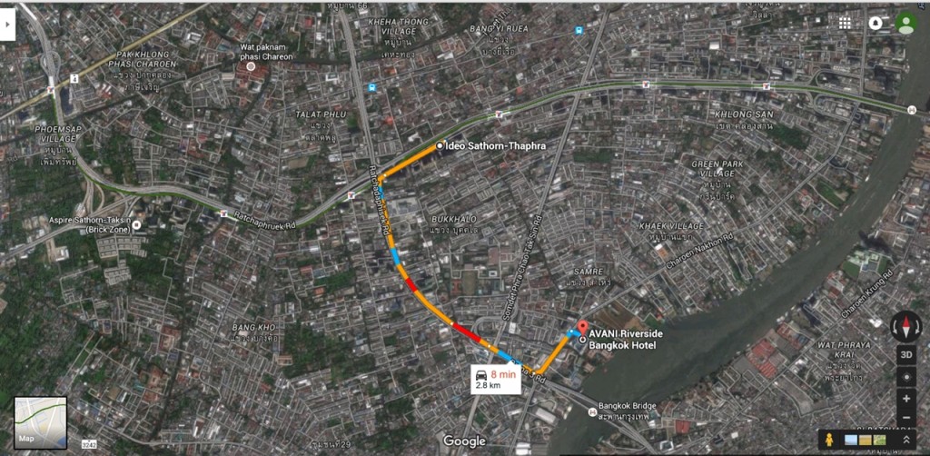 Avani เป็นโรงแรมในเครือ Minor Group ที่มีพื้นที่ติดริมน้ำฝั่งถนนเจริญนคร ซึ่งมีห้องอาหารที่ติดริมน้ำเจ้าพระยา พร้อม community mall บริเวณข้างหน้าโรงแรมคอยให้บริการ (ใช้เวลาขับรถจากโครงการประมาณ 10 นาที) Avani อยู่ฝั่งริมน้ำเจริญนคร