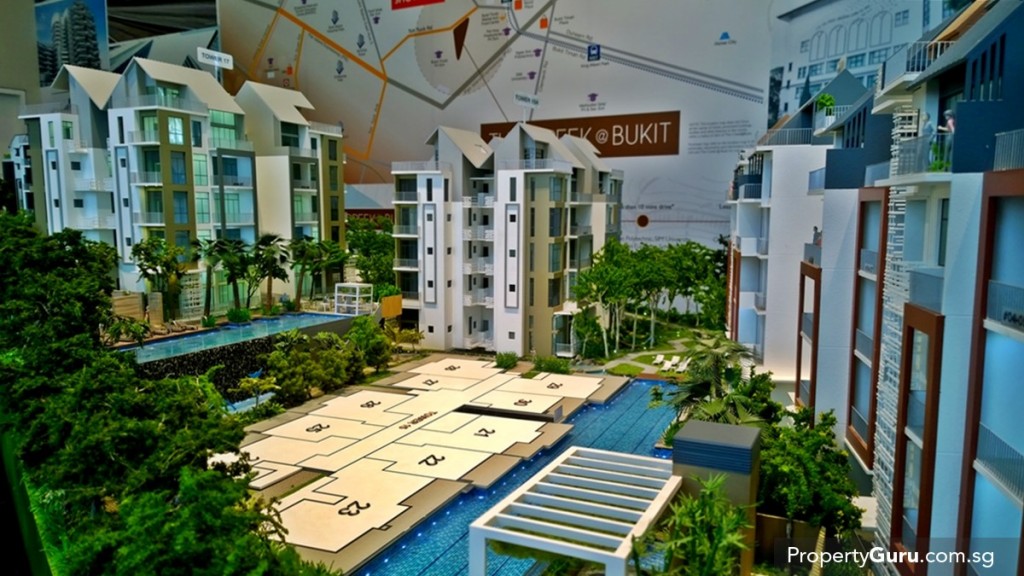 The Creek @ Bukit between blocks