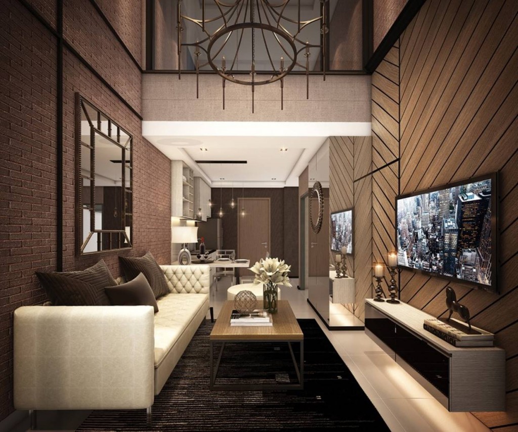 จำลองห้องตัวอย่างแบบ 2 ห้องนอน 2 ห้องน้ำขนาด (Duplex) (ลิฟท์ส่วนตัว) 72 ตร.ม จำนวน 4 ยูนิต 