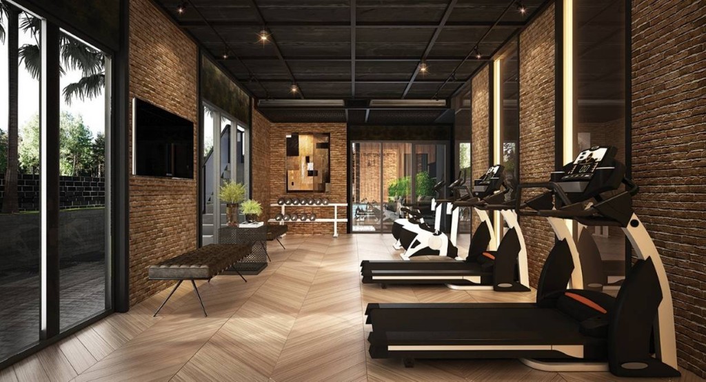 ภาพจำลองห้องฟิตเนสของโครงการ