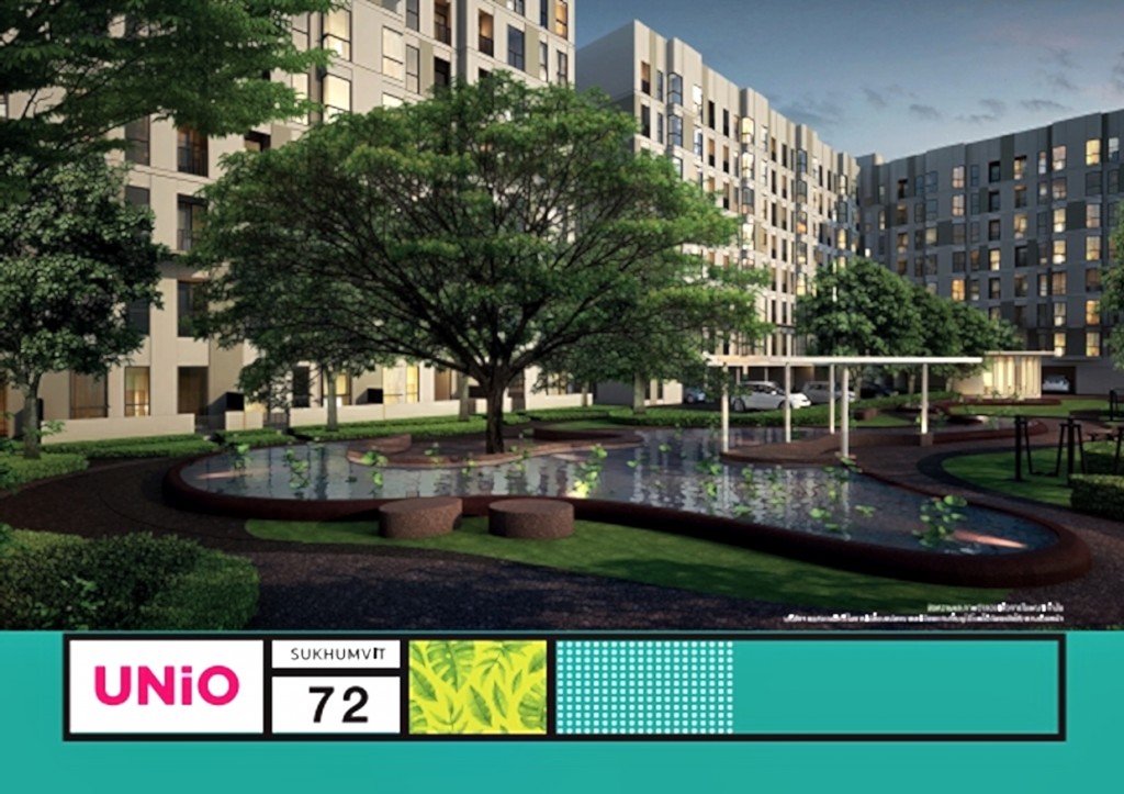 ภาพจำลองสวนหย่อมสำหรับนั่งพักผ่อนภายในโครงการ