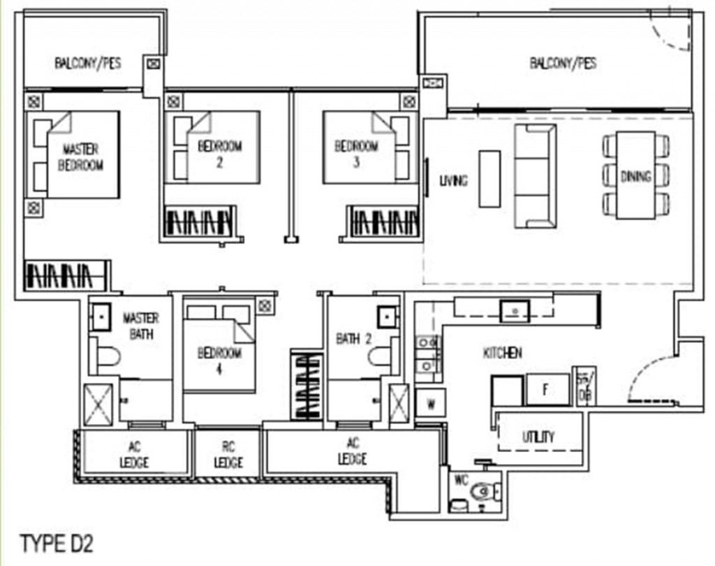 4BR DS Floorplan