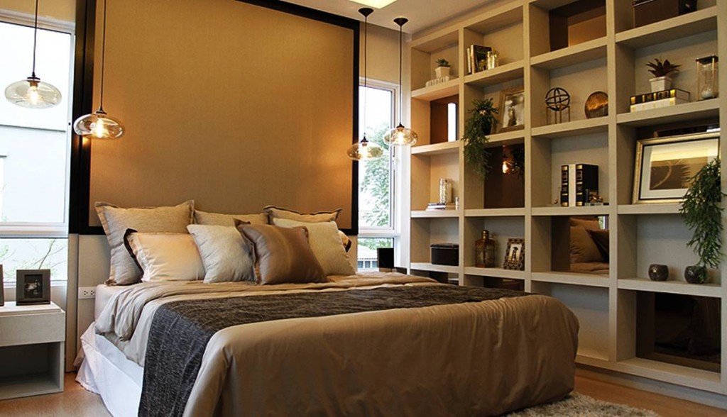 มุมมองภายในห้องนอนที่ 2 ของบ้านตัวอย่างเอามาเปรียบเทียบให้ดูเป็นไอเดียในการแต่งห้อง 