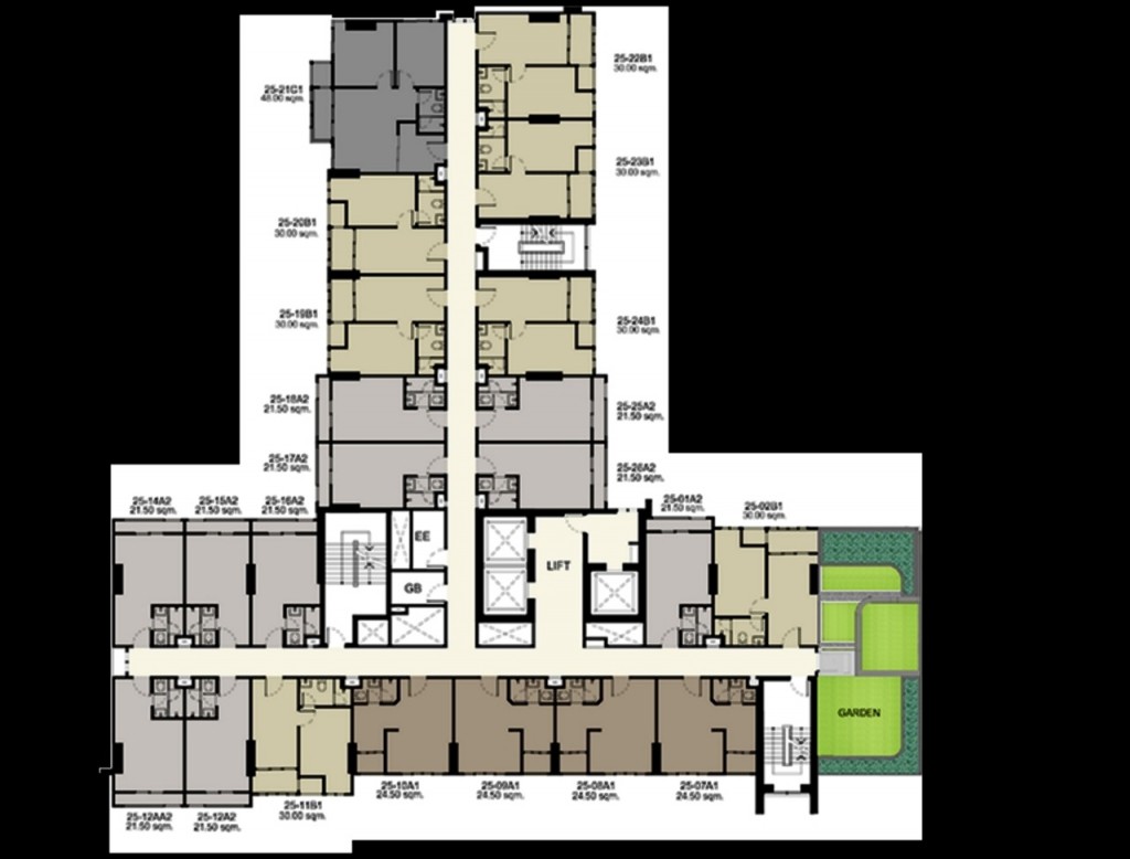 Ideo Wong Sawang Planfloor-25 unit & Garden-014