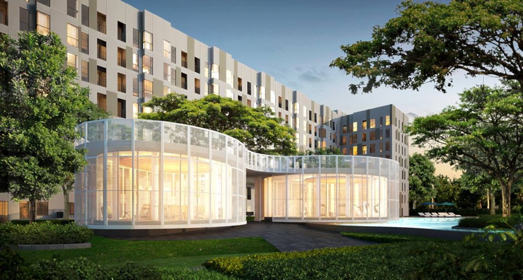 ภาพจำลองพื้นที่ห้องออกกำลังกายพร้อมอุปกรณ์มาตรฐาน ห้องนั่งเล่น และห้องสันทนาการของโครงการ