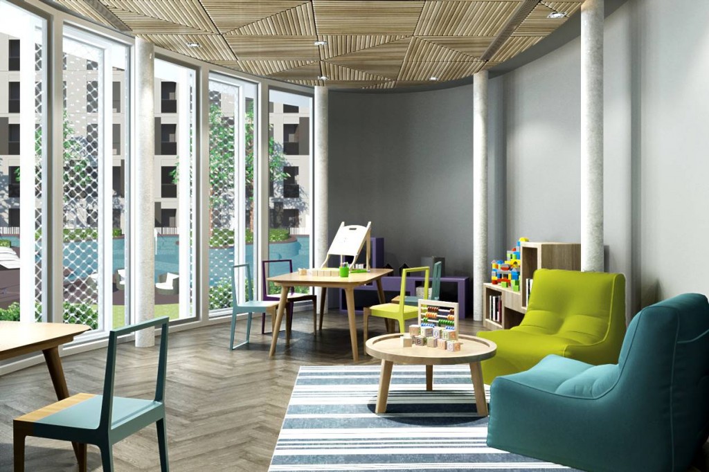 ภาพจำลองภายในห้องกิจกรรมสำหรับเด็กๆ