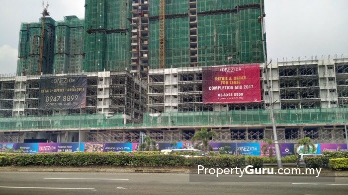 The construction site and progress of Conezion