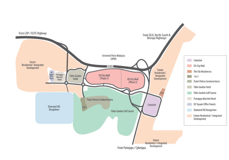 The masterplan of IOI Resort City