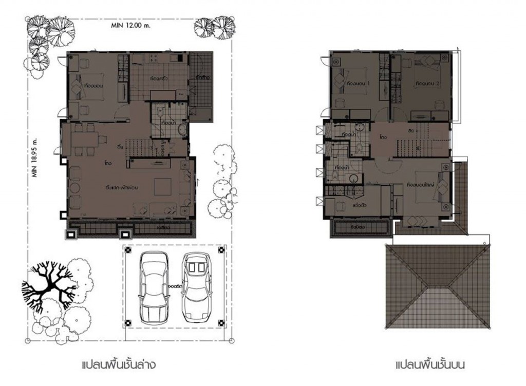 แปลนบ้านพราวพฤกษ์