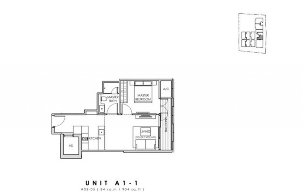 1BR Floorplan Source: Developer