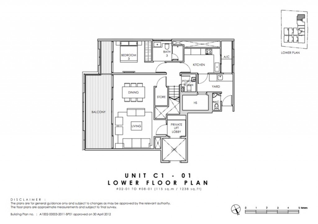 3BR Floorplan Source: sales brochure