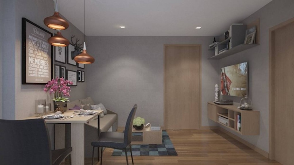 ภาพจำลองภายในห้องนั่งเล่น