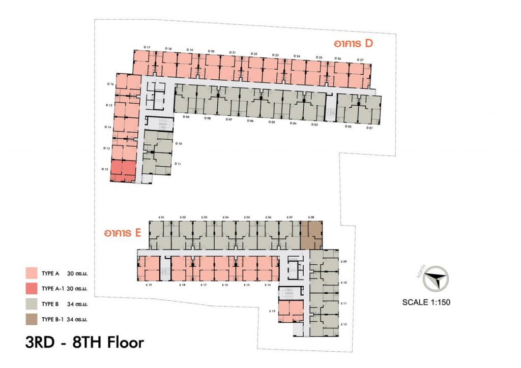 แปลนชั้น 3 - 8