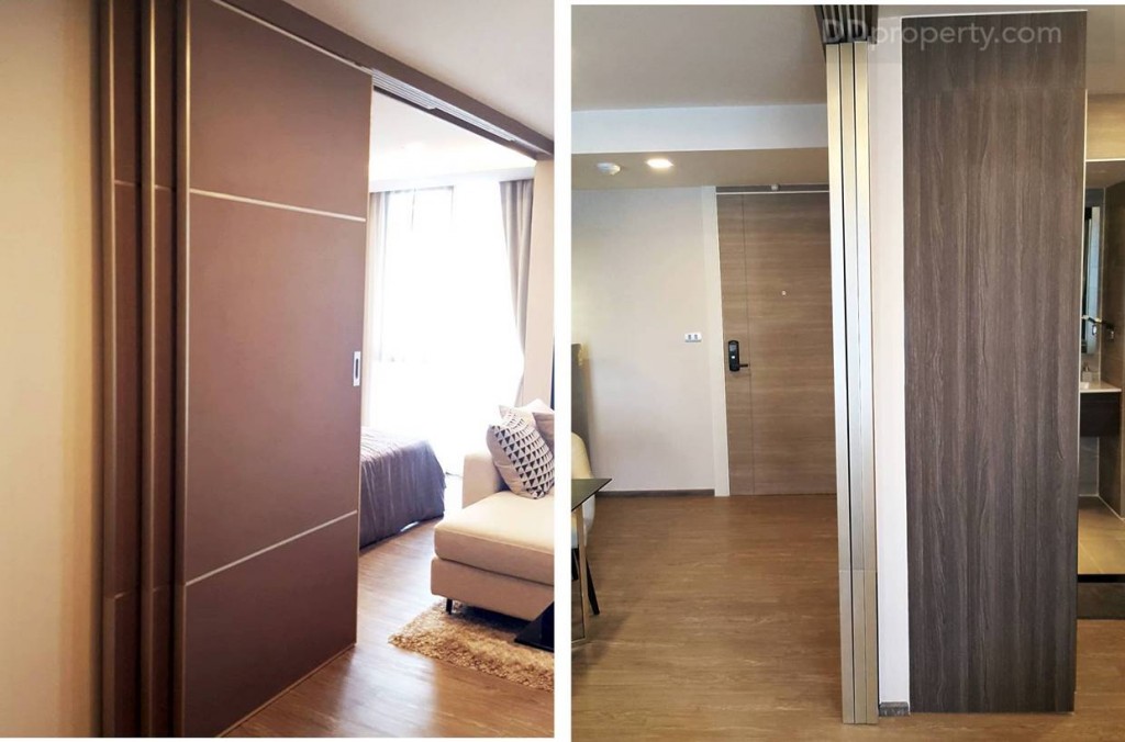 พื้นที่ของห้องนอนจะอยู่ติดกับห้องนั่งเล่นสามารถเปิด-ปิดได้ด้วยพาทิชั่นกั้นห้องแบบเลื่อน 3 ตอน