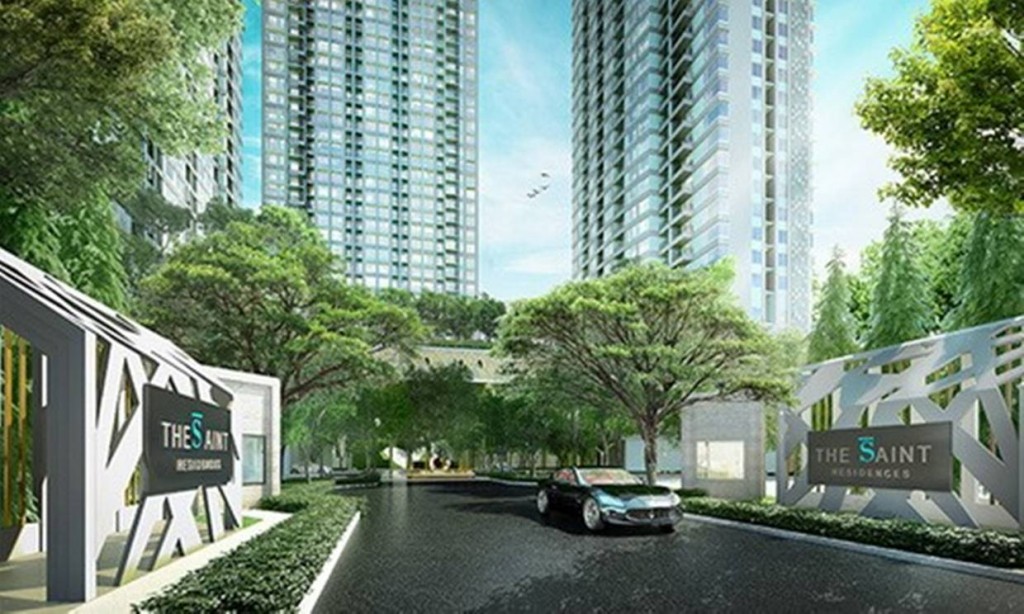 ภาพจำลองด้านหน้าทางเข้าโครงการ