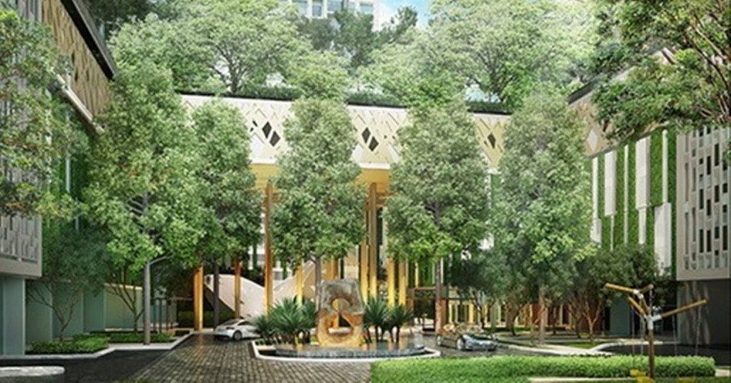 ภาพจำลอง สวนด้านล่าง และ Drop-off