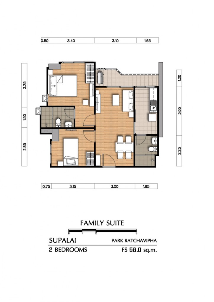 supalai park ratchavipha Plan room8 fs_rotate-008