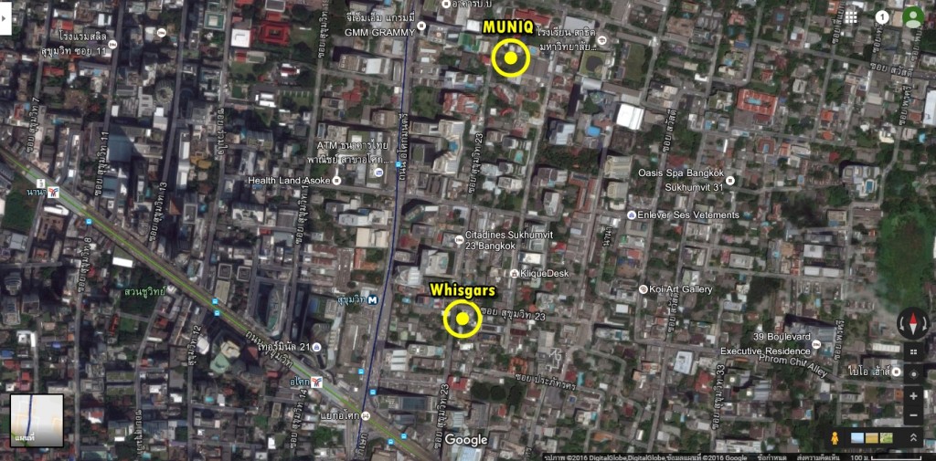 ร้าน Whisgars อยู่ช่วงต้นซอยสุขุมวิท 23