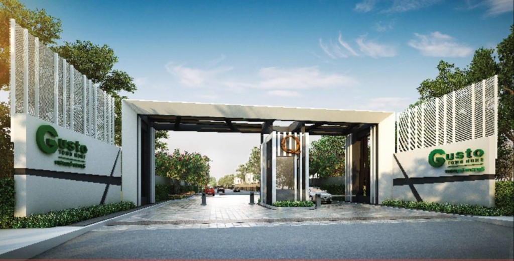 ภาพจำลองด้านหน้าทางเข้าของโครงการ