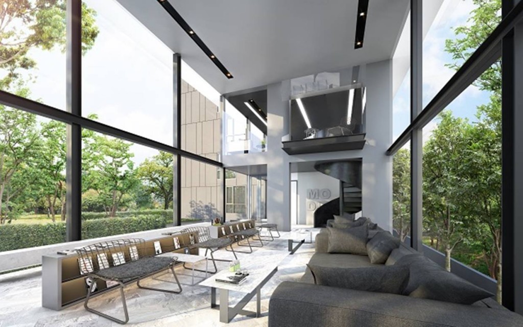 ภาพจำลองห้องโถงล็อบบี้ แบบ  Double Volume