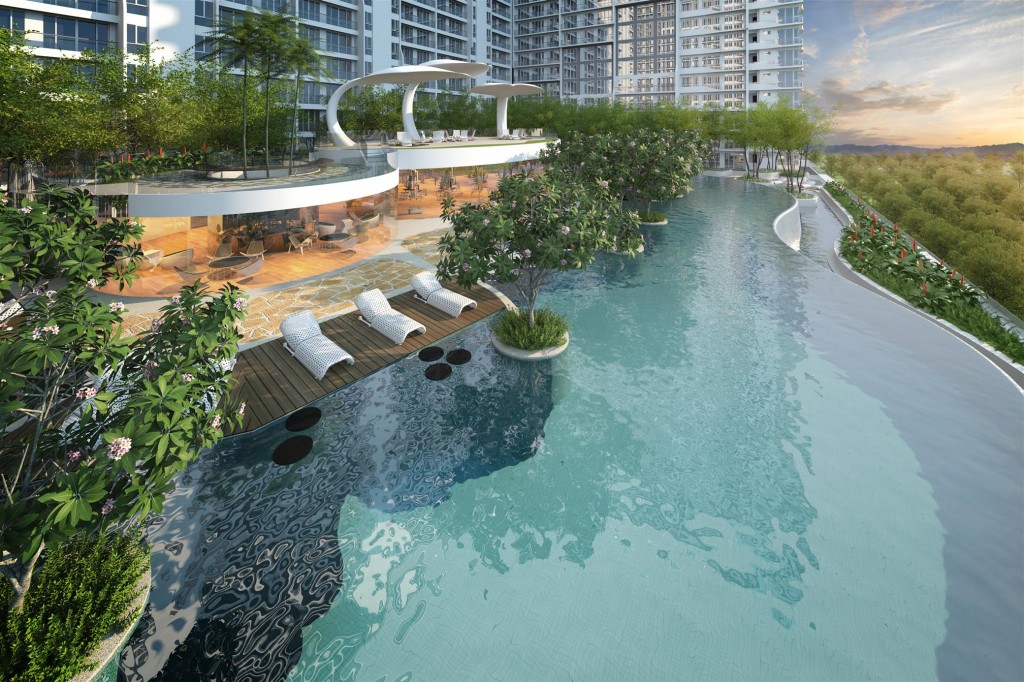 Artist’s Impression of the swimming pool on the Podium Level (Source: www.asiagreengroup.com)
