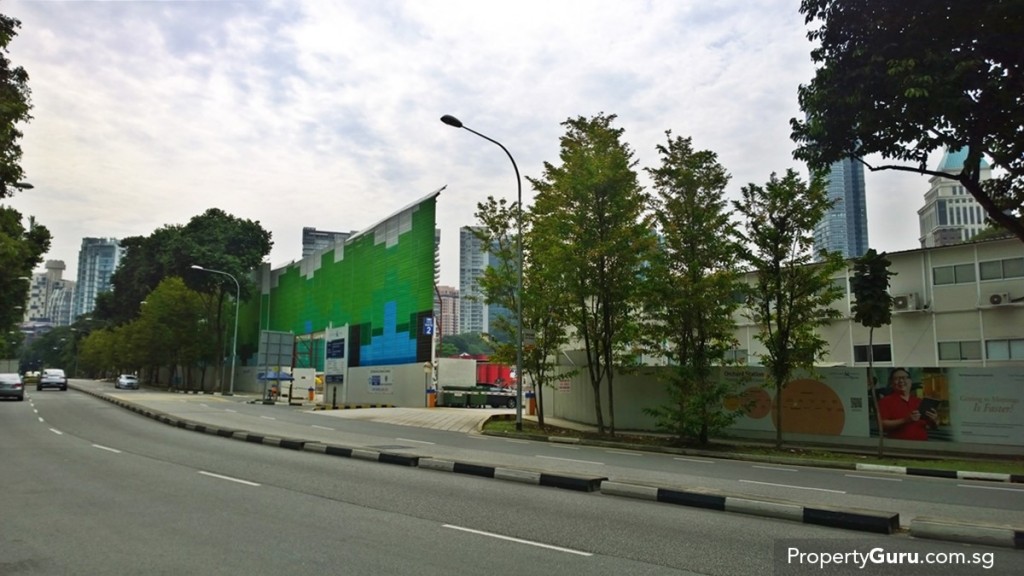 New Orchard Road MRT across OUE Twin Peaks