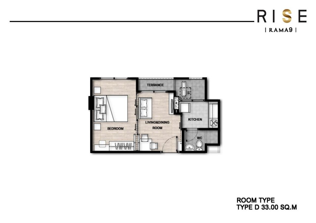 Rise condo rama 9 edittype D - 33 sqm-012