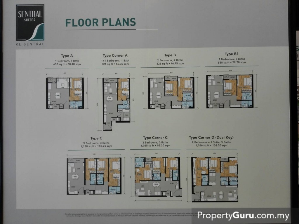 Sentral Suites Floor Plans