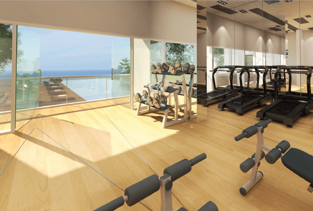 Caption: Facilities include a fully-equipped gym, an infinity pool, yoga deck and so on and so forth.  Source: themarin.com.my