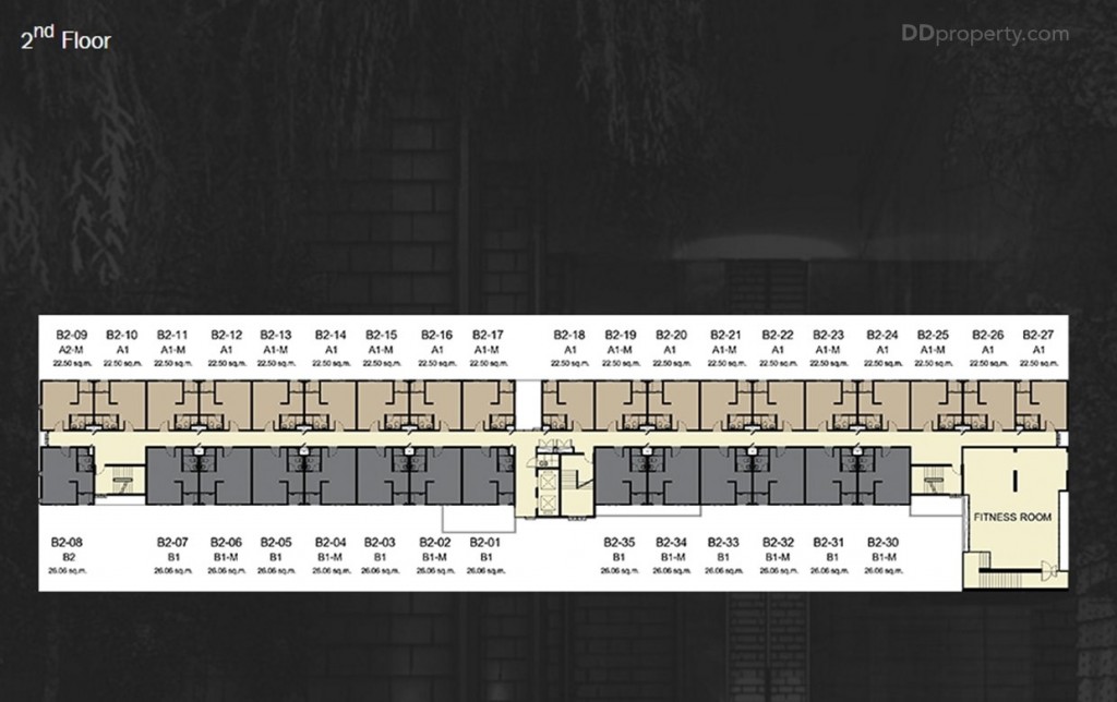 ชั้น 2 - ชั้น 8 ห้องชุดพักอาศัย
