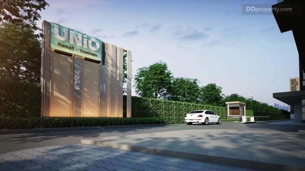 ภาพจำลองด้านหน้าทางเข้าโครงการ