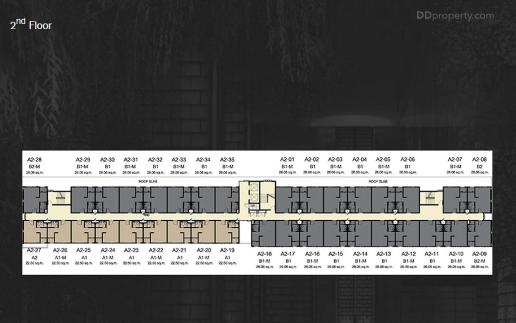 ชั้น 2 - ชั้น 8 ห้องชุดพักอาศัย