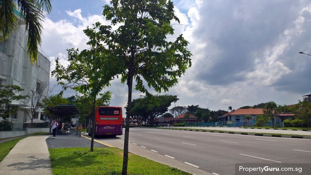 Bus stop in front of Rosyth Ville