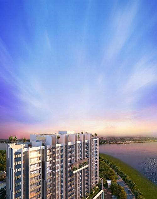 Artist's impression of Skyvilla near the lake in D'Island Residence