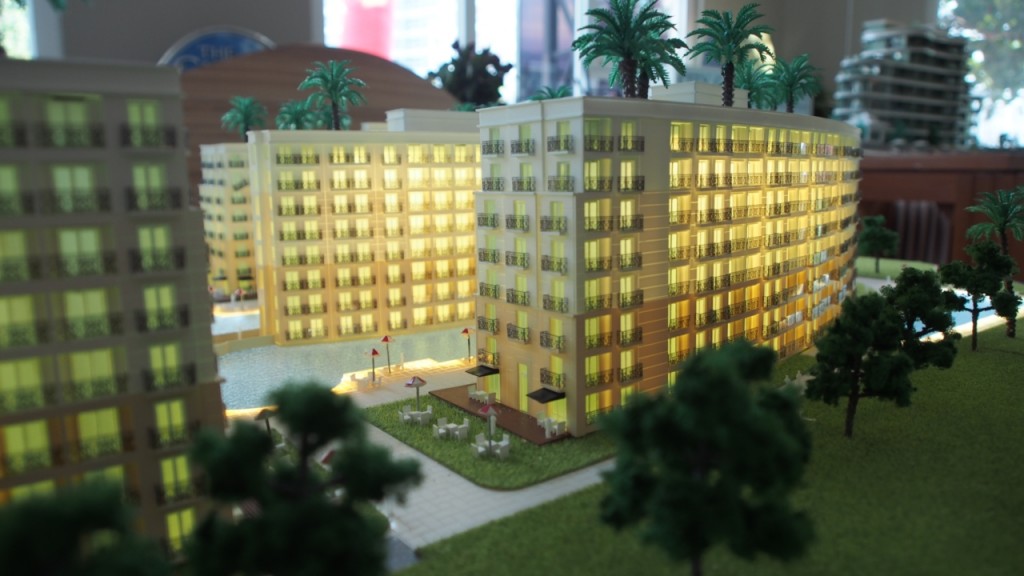 Dotted gardens throughout the project