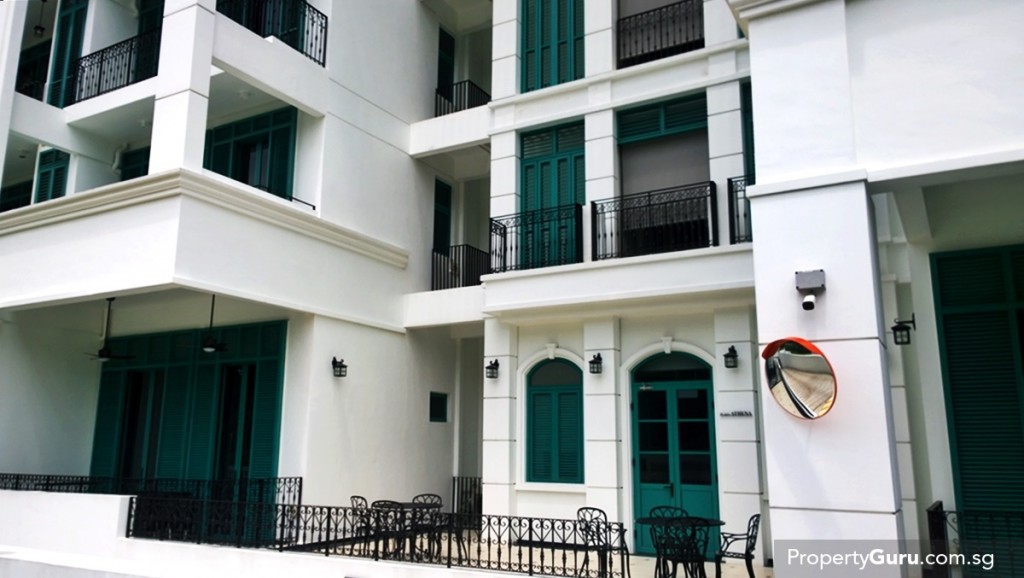 Green door leads to lifts