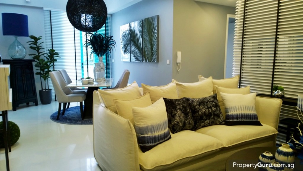 Living and dining areas