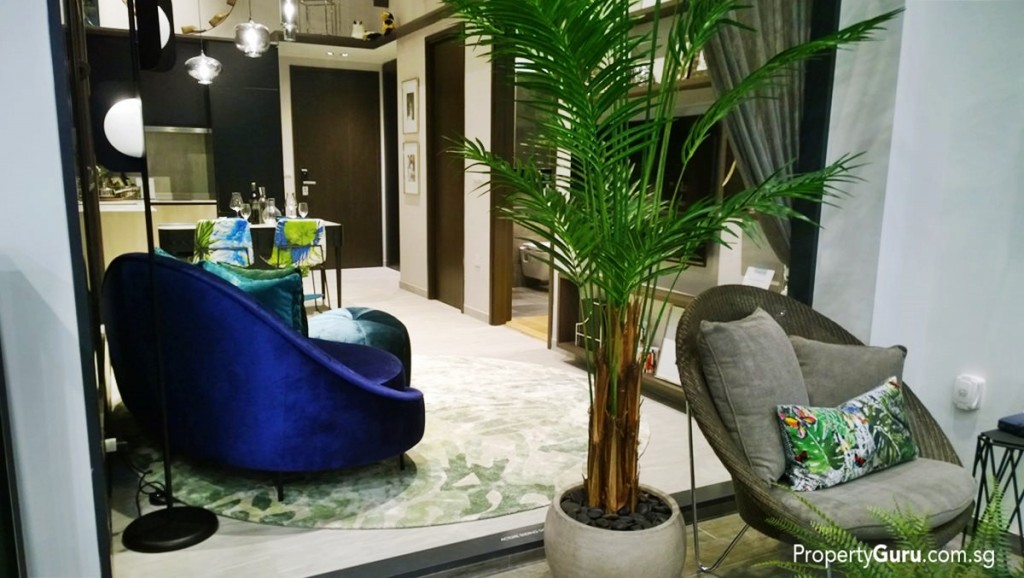 2BR living room and kitchen from balcony