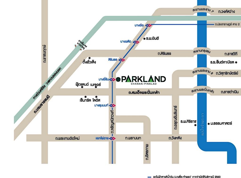 The Parkland จรัญฯ – ปิ่นเกล้า แผนที่