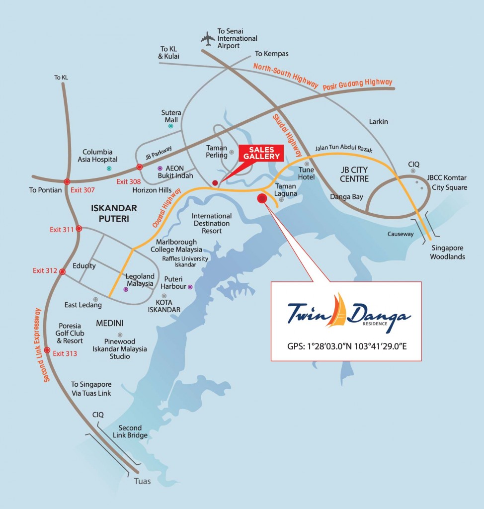Twin Danga Location Map