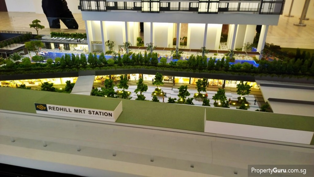 Artra open pavilion with shops