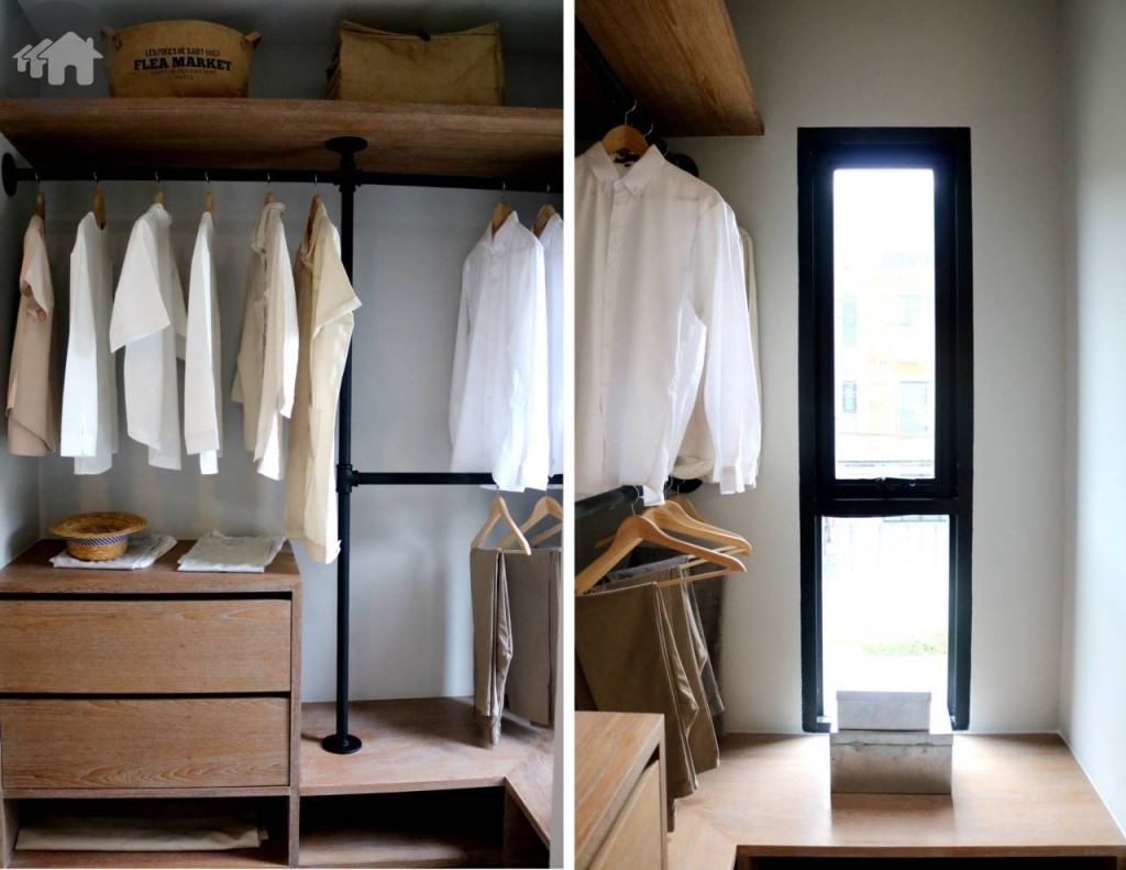 Walk in closet ภายในห้องนอนมาสเตอร์ ของโครงการ อีโค สเปซ บางนา – วงแหวน (Eco Space Bangna - Wongwaen)